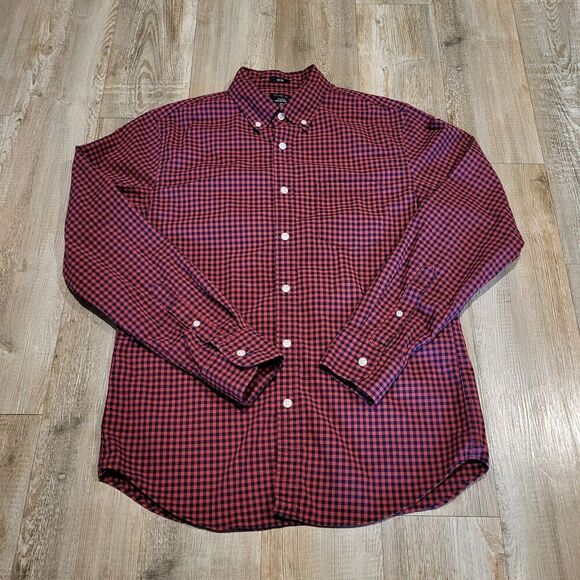 J.Crew Slim Fit Flex Washed Long Sleeved Plaid Button Up Men's Size Medium - Picture 1 of 8